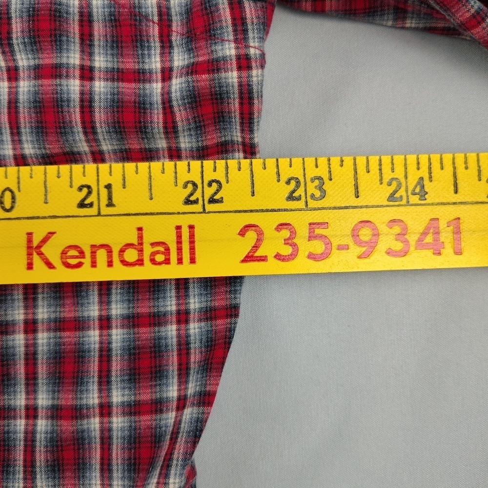 Ralph Lauren Custom Fit Red Plaid Button-Down Shirt Mens Large Long Sleeve EUC - Picture 12 of 16